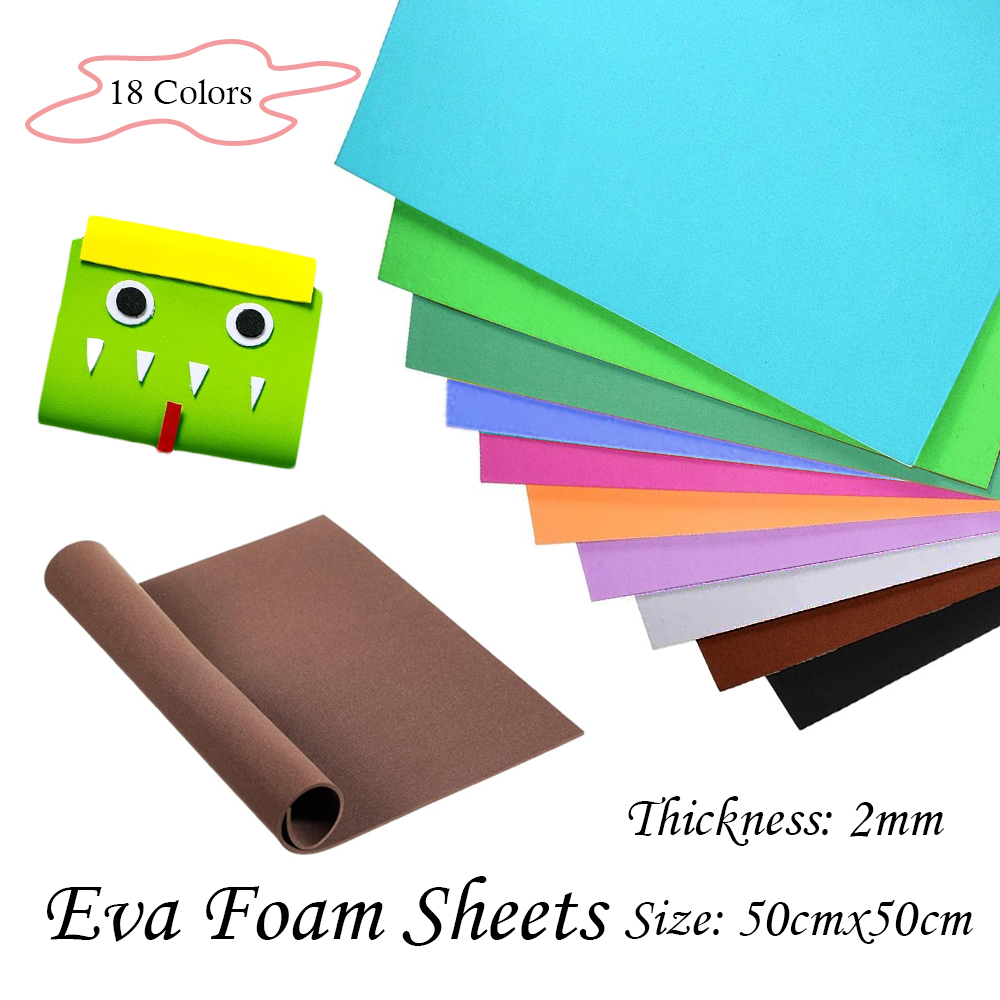 Eva Foam Sheet - 18 Renk 2mm Kalınlığında Renkli EVA